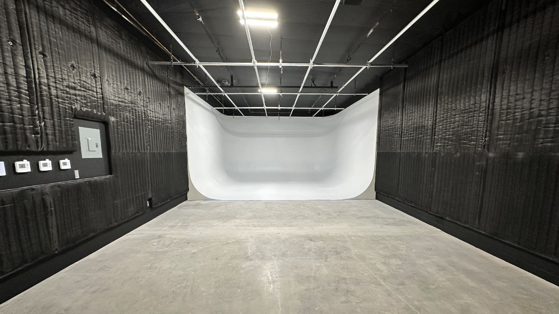 White cyc wall inside AKS Stage 4 soundstage