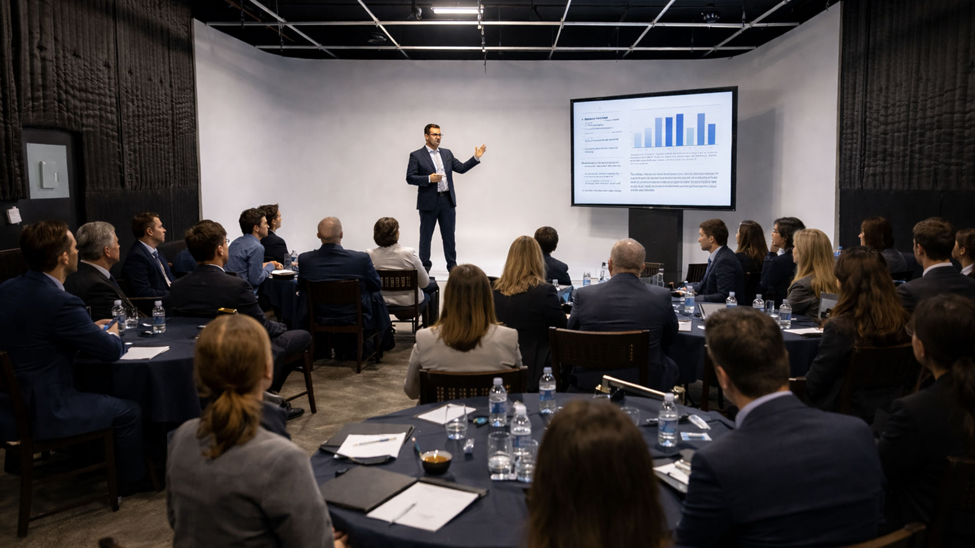 Corporate breakout session with presentation inside AKS event venue